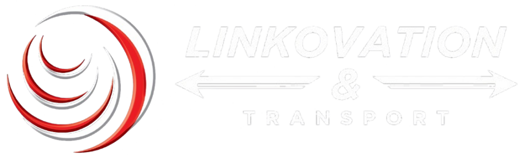 Linkovation Transport Services logo – horizontal transparent version